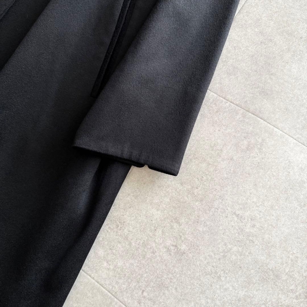 ロロピアーナ　スーパーロングコート　カシミヤ100% 黒　42 大きいサイズ