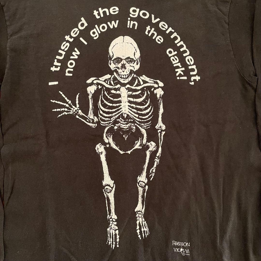 90s Fashion Victim 超希少 スカル USA製 シングルステッチ