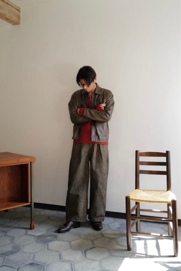 NICENESS × 柿乃葉 Ex VOLTON 4 柿渋染め 鉄焙煎 サイズ2