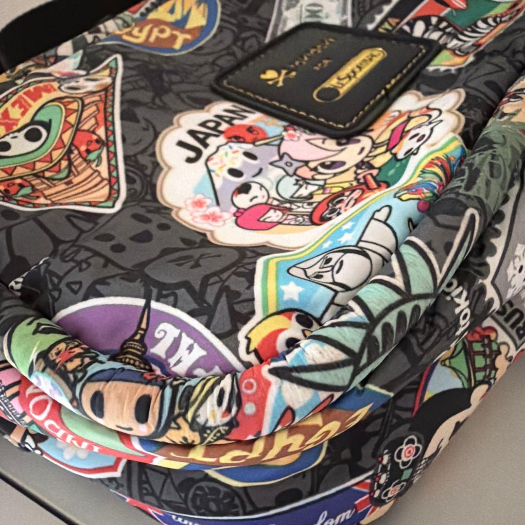 【希少】レスポートサック tokidoki ショルダーバッグ 世界旅行柄