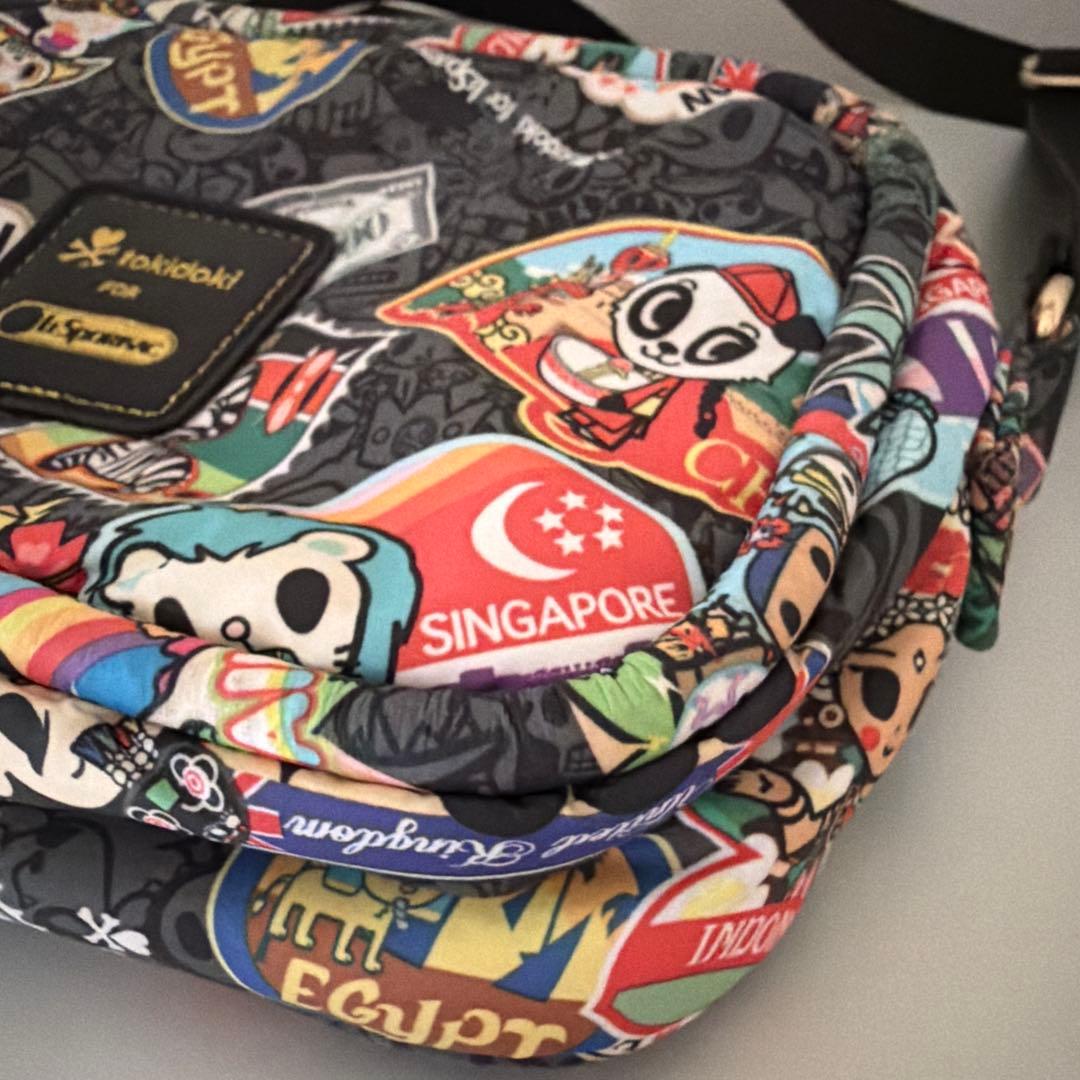 【希少】レスポートサック tokidoki ショルダーバッグ 世界旅行柄