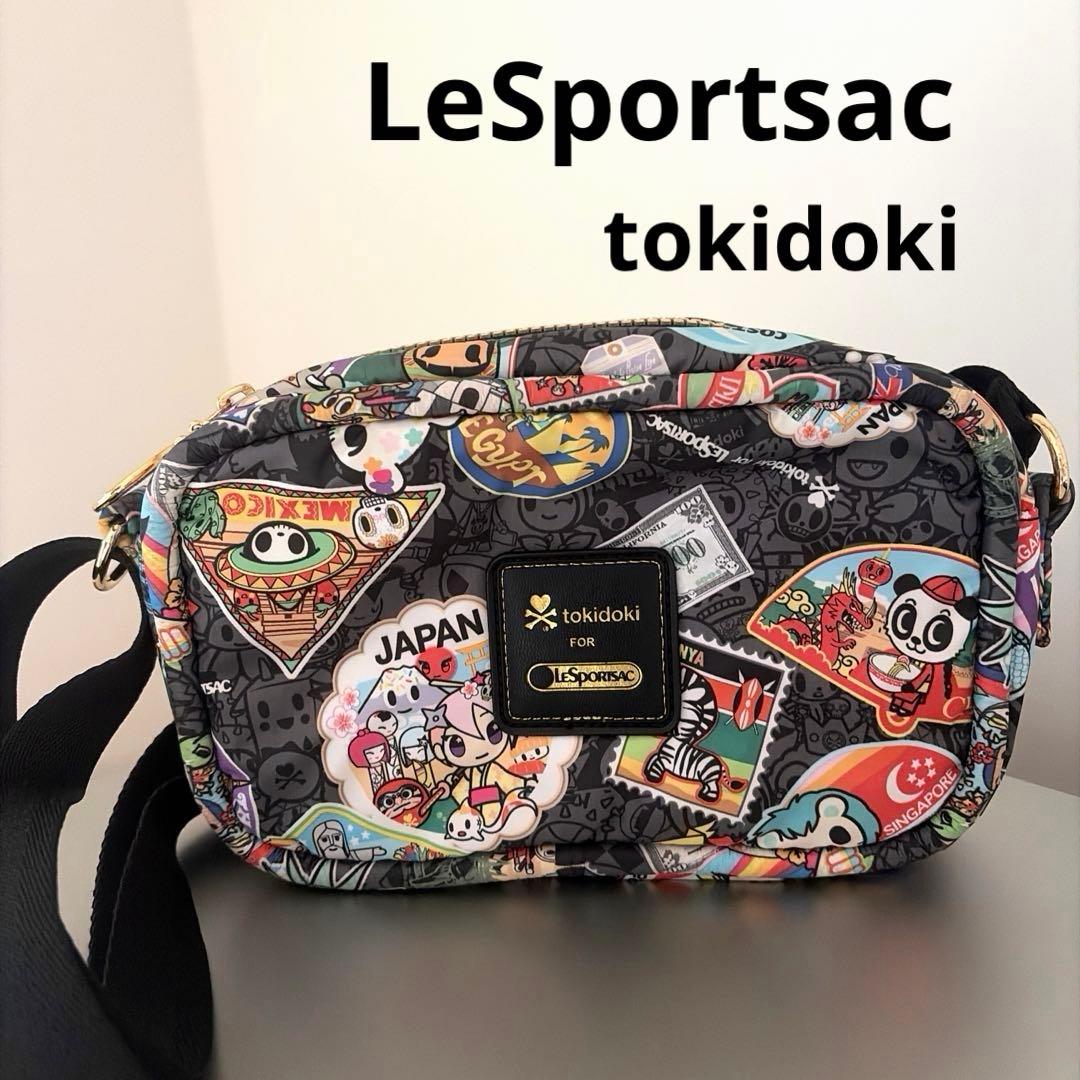 【希少】レスポートサック tokidoki ショルダーバッグ 世界旅行柄