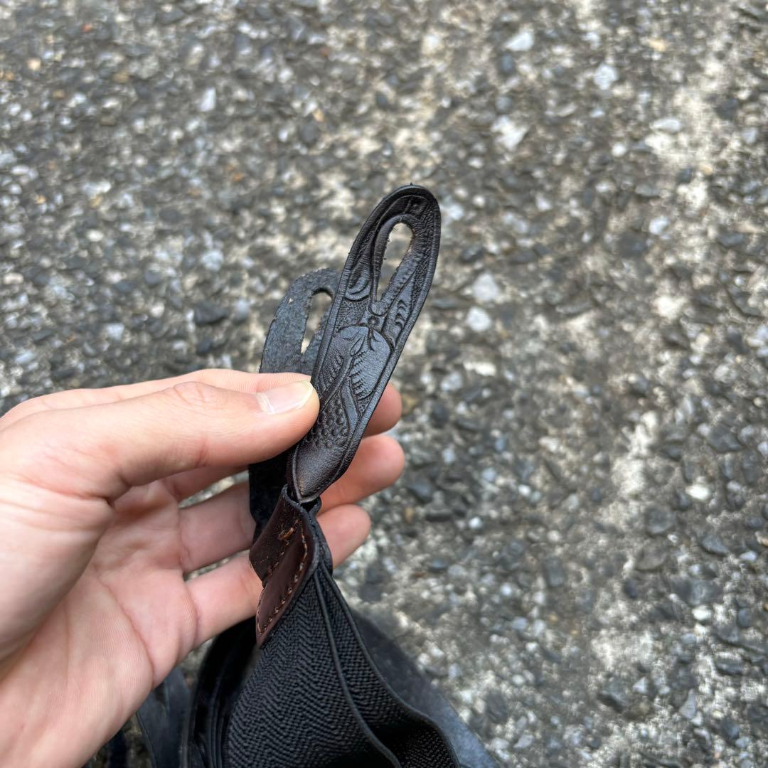 DOUBLE RL RRL サスペンダー ブラック レザー 革