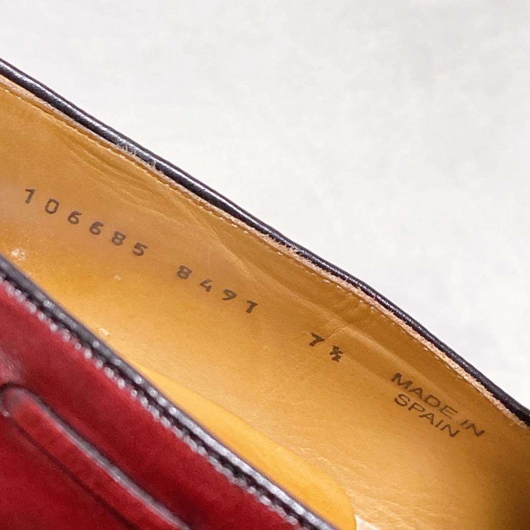 美品　バーウィック　タッセルローファー　バーガンディ　UK7.5　27cm　革靴