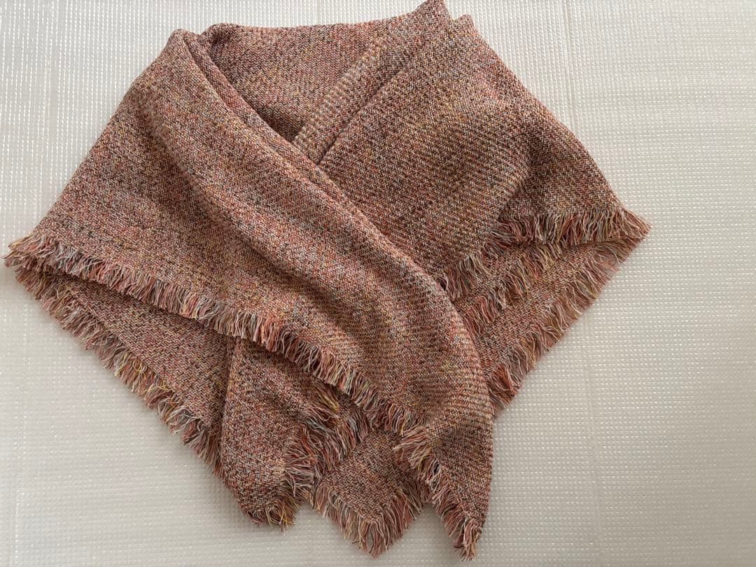 アソースメレ メランジ ツイード スクエア コットン ストール