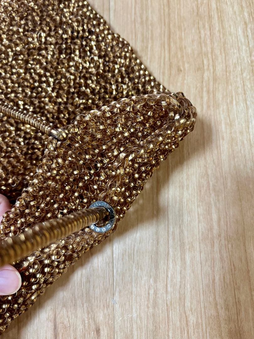 Gomaアンテプリマ ANTEPRIMA ワイヤーバッグ　ゴールド