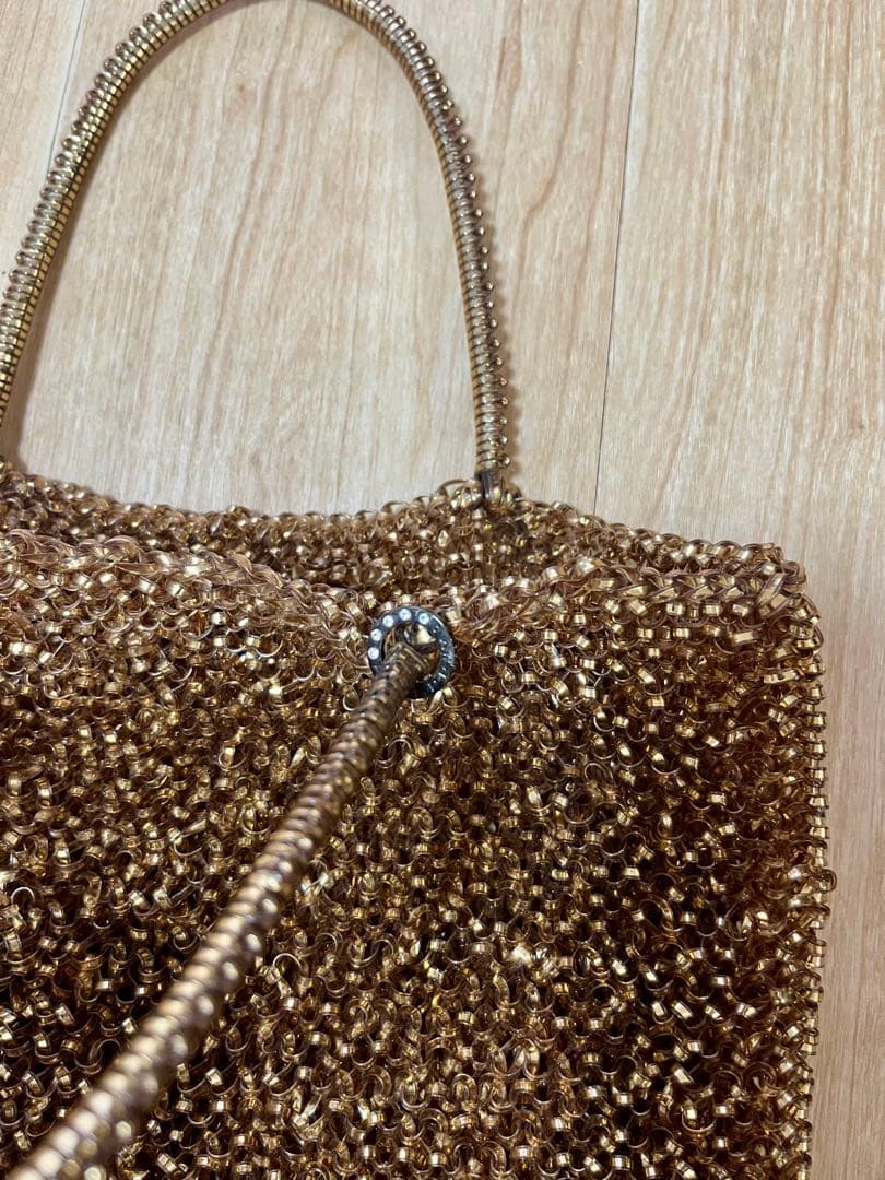 Gomaアンテプリマ ANTEPRIMA ワイヤーバッグ　ゴールド