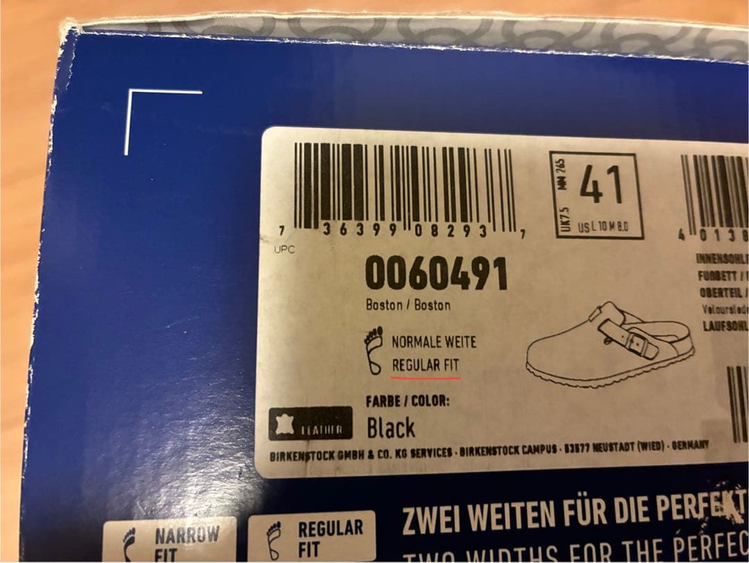 Birkenstock ブラック 41（Boston）