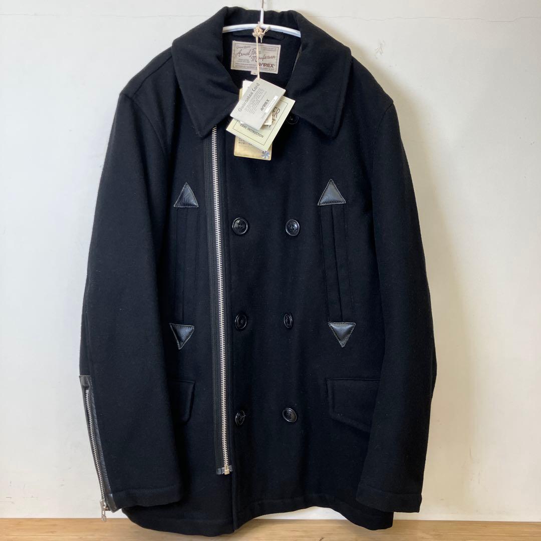 AVIREX ウールピーコート XL ブラック