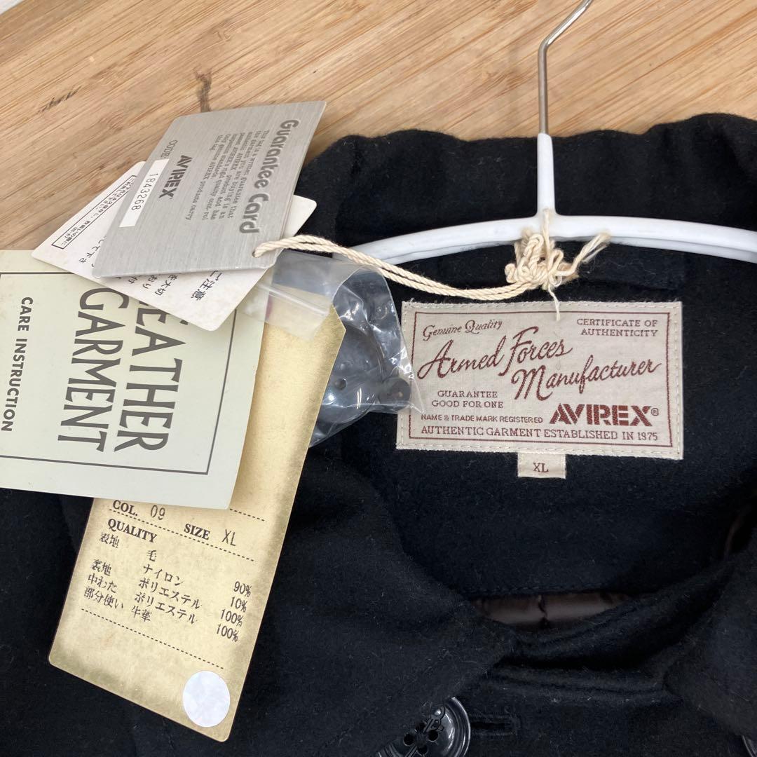 AVIREX ウールピーコート XL ブラック