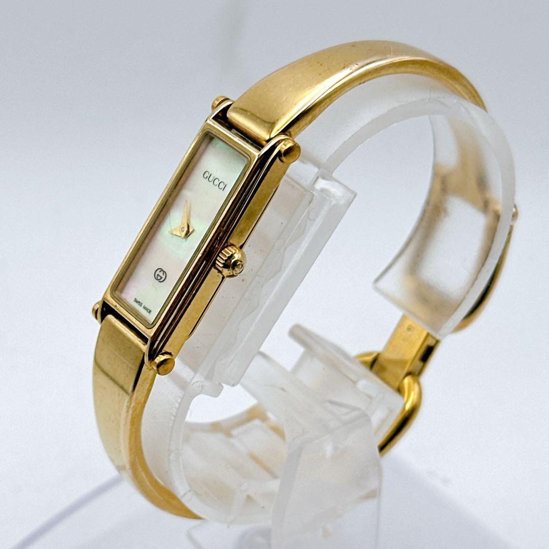 美品 稼動品 GUCCI グッチ 1500 ゴールド シェル レディース腕時計