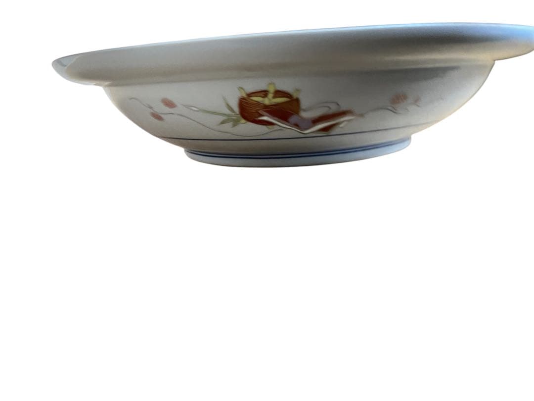 美品 九谷焼 弥与衛門窯 皇后陛下御麗筆 良子女王 雛の図 御絵皿 桐箱 塗箱