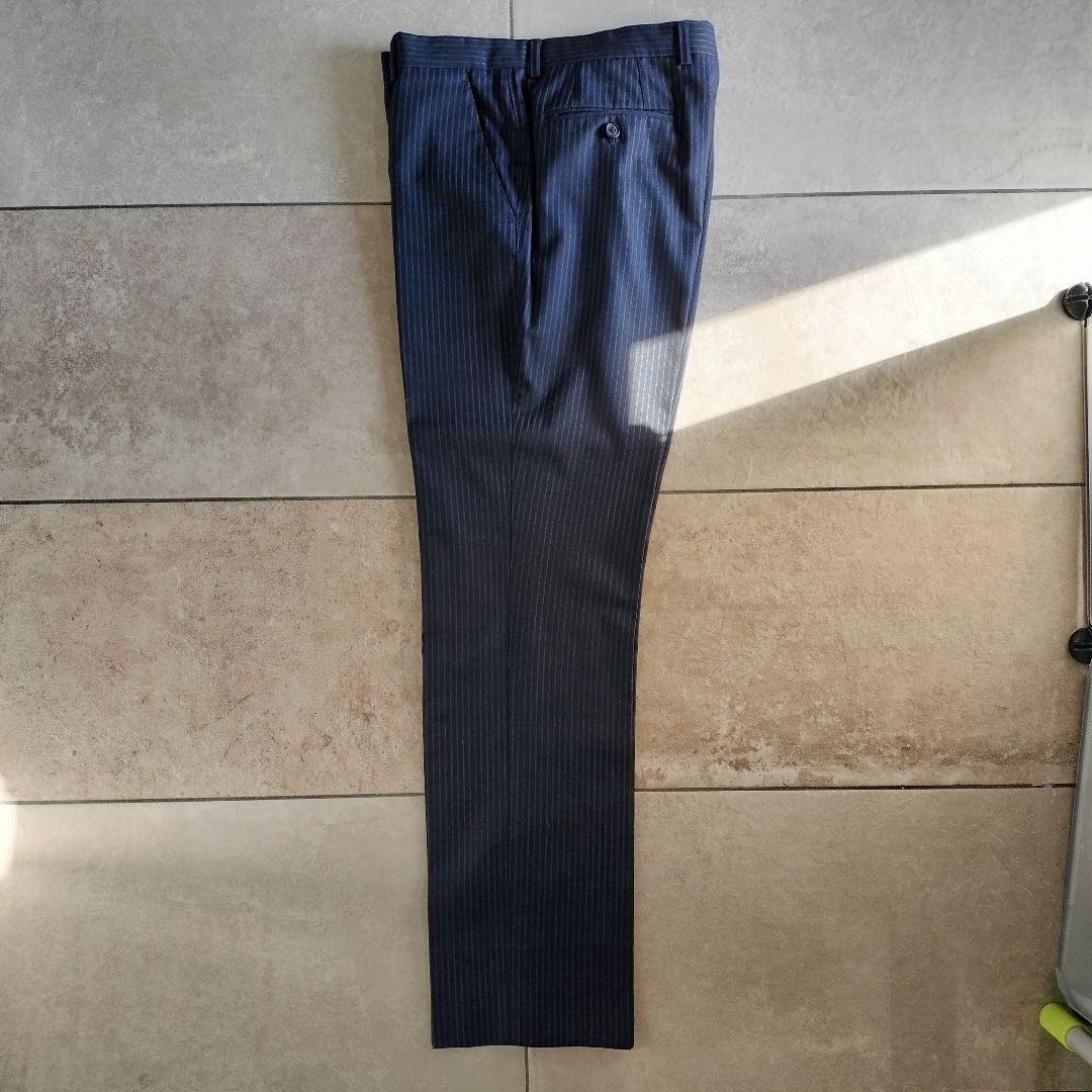 Paul Smith ネイビー ストライプ 3ピース2Bスーツｌ総裏
