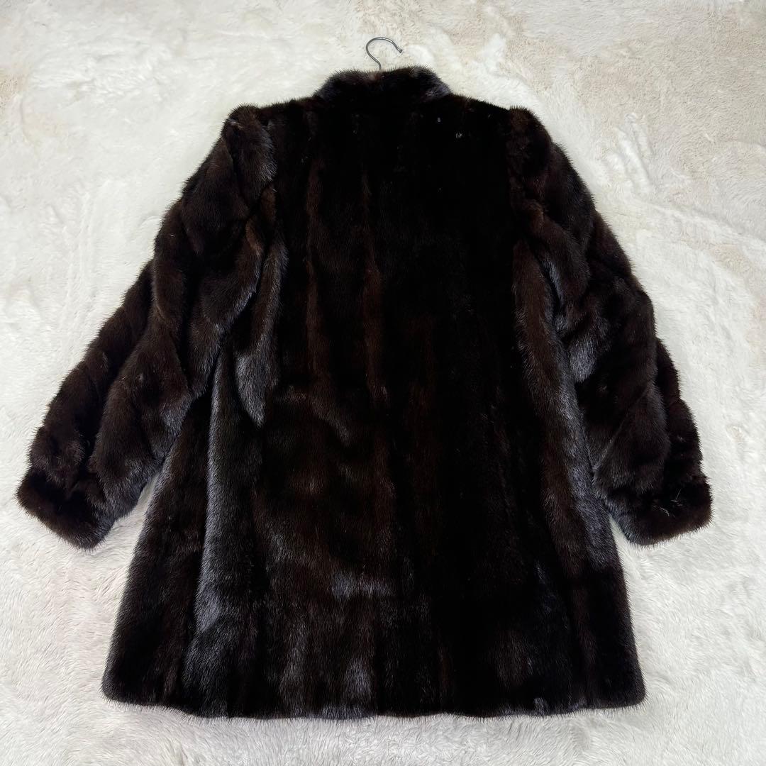 ✨美品✨SAIKATSU 六本木 最高級リアルファーコート ミンク系 裏地刺繍