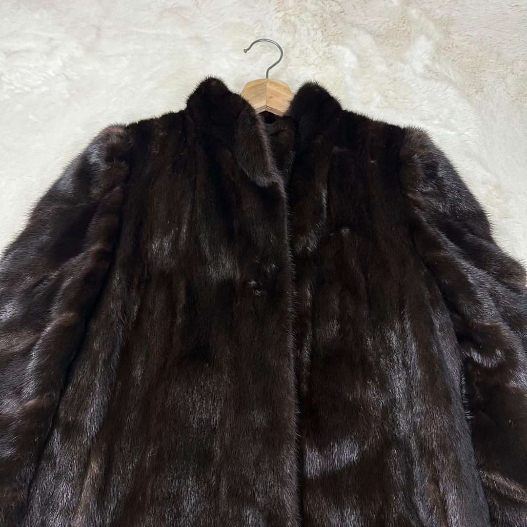 ✨美品✨SAIKATSU 六本木 最高級リアルファーコート ミンク系 裏地刺繍