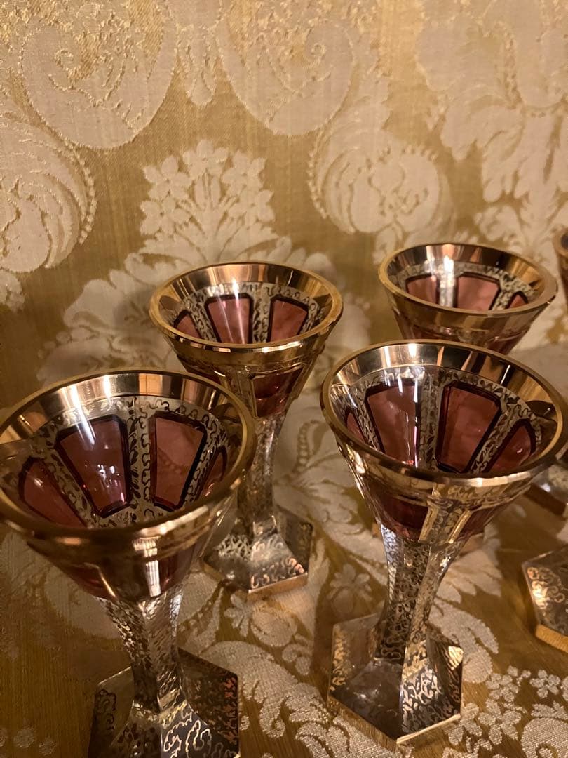 ベネチアングラス　グラスとピッチャーのセット