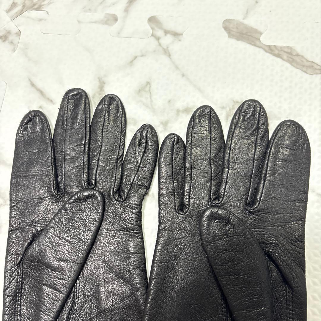 イヴサンローラン Yves Saint Laurent レザー グローブ 本革