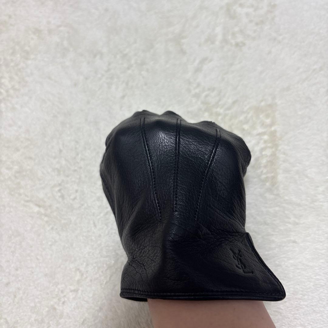 イヴサンローラン Yves Saint Laurent レザー グローブ 本革