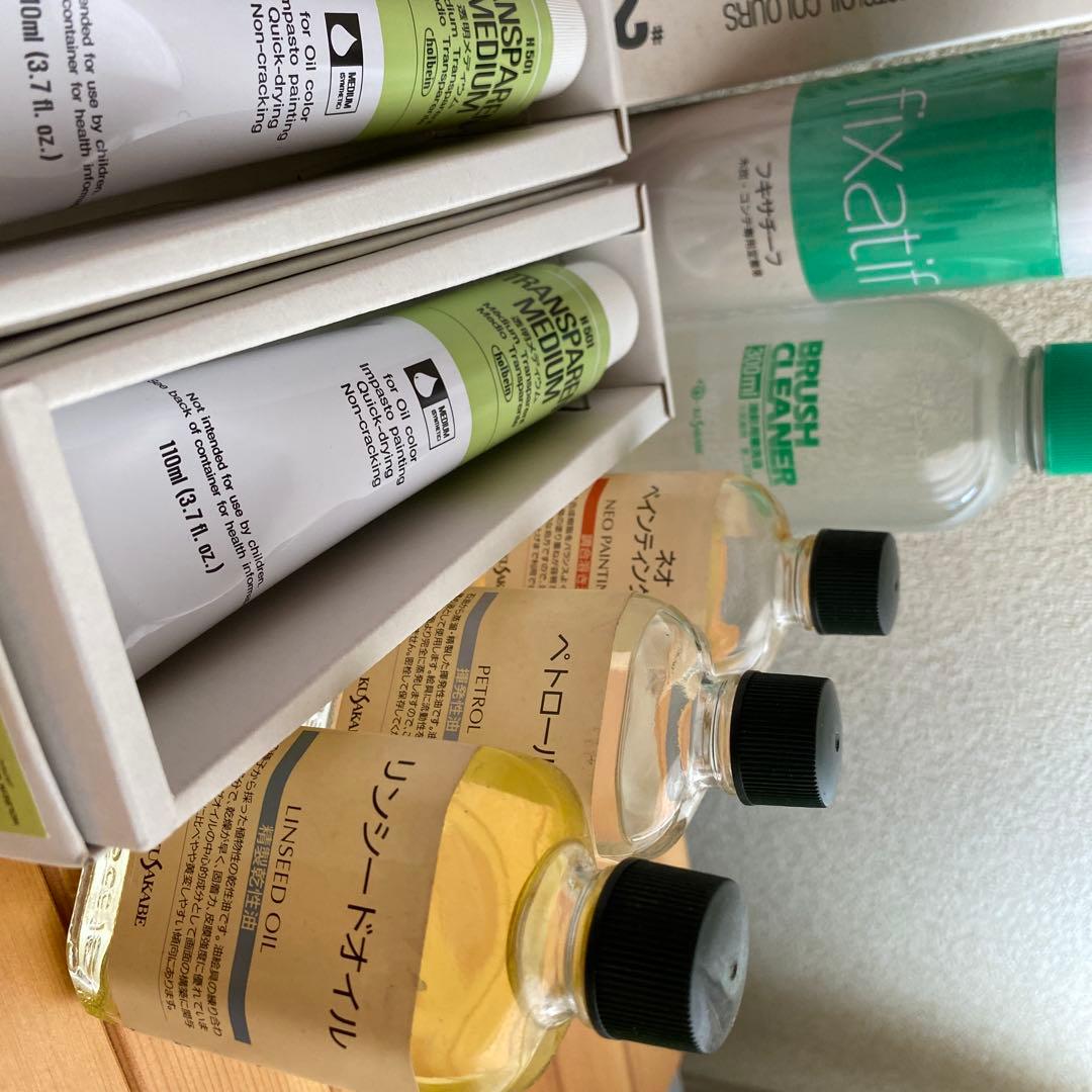 クサカベ ホルベイン　マツダ　油絵具　オイル　筆　定着スプレー