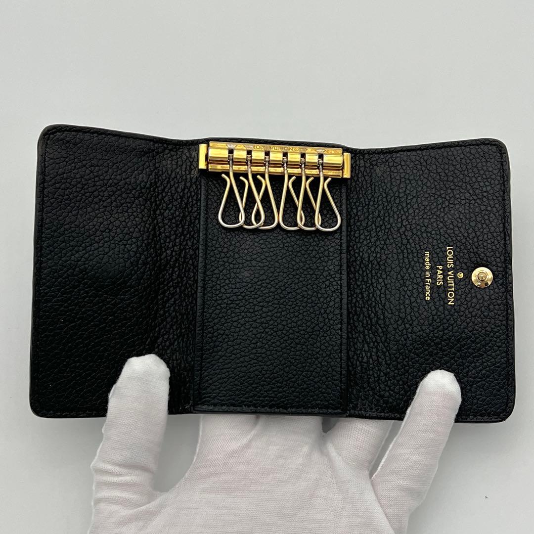 【美品】ヴィトン アンプラント ミュルティクレ 6連キーケース ノワール