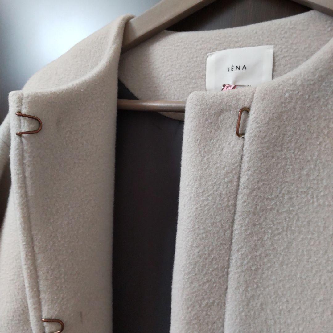 IENA ラムウール 100% ノーカラーコート