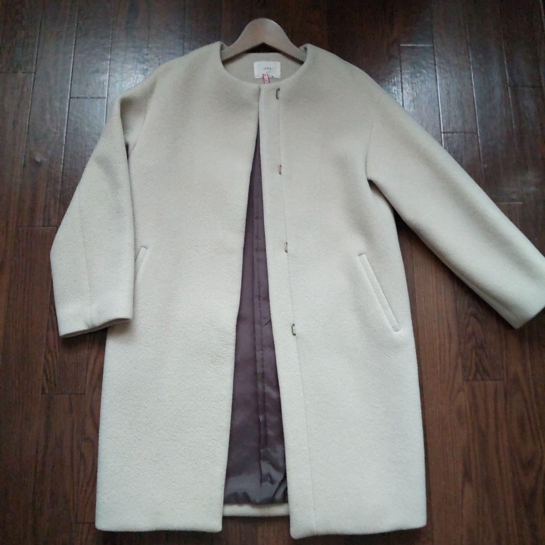 IENA ラムウール 100% ノーカラーコート