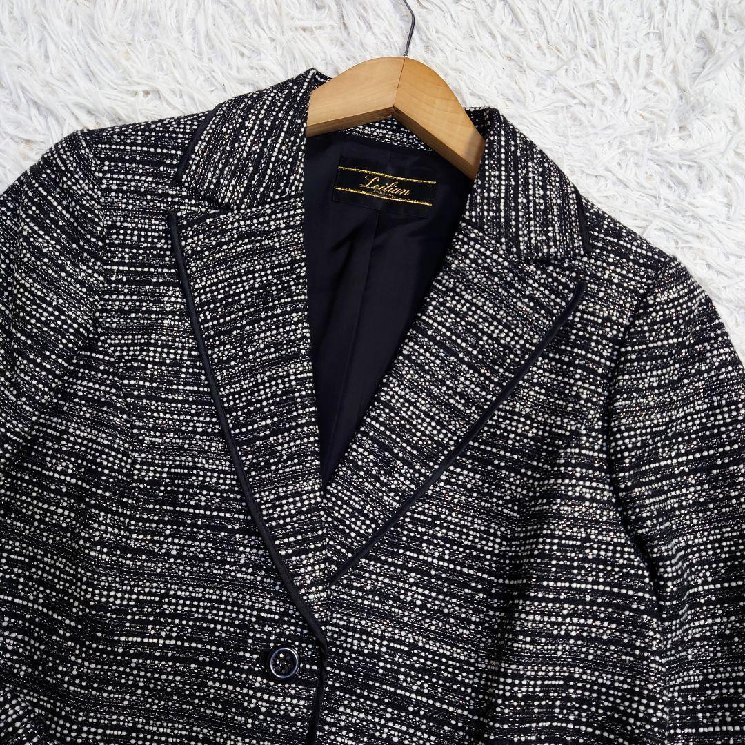 大きいサイズ　13号　レリアン　ツイードジャケット　ラメ　XL相当　セレモニー