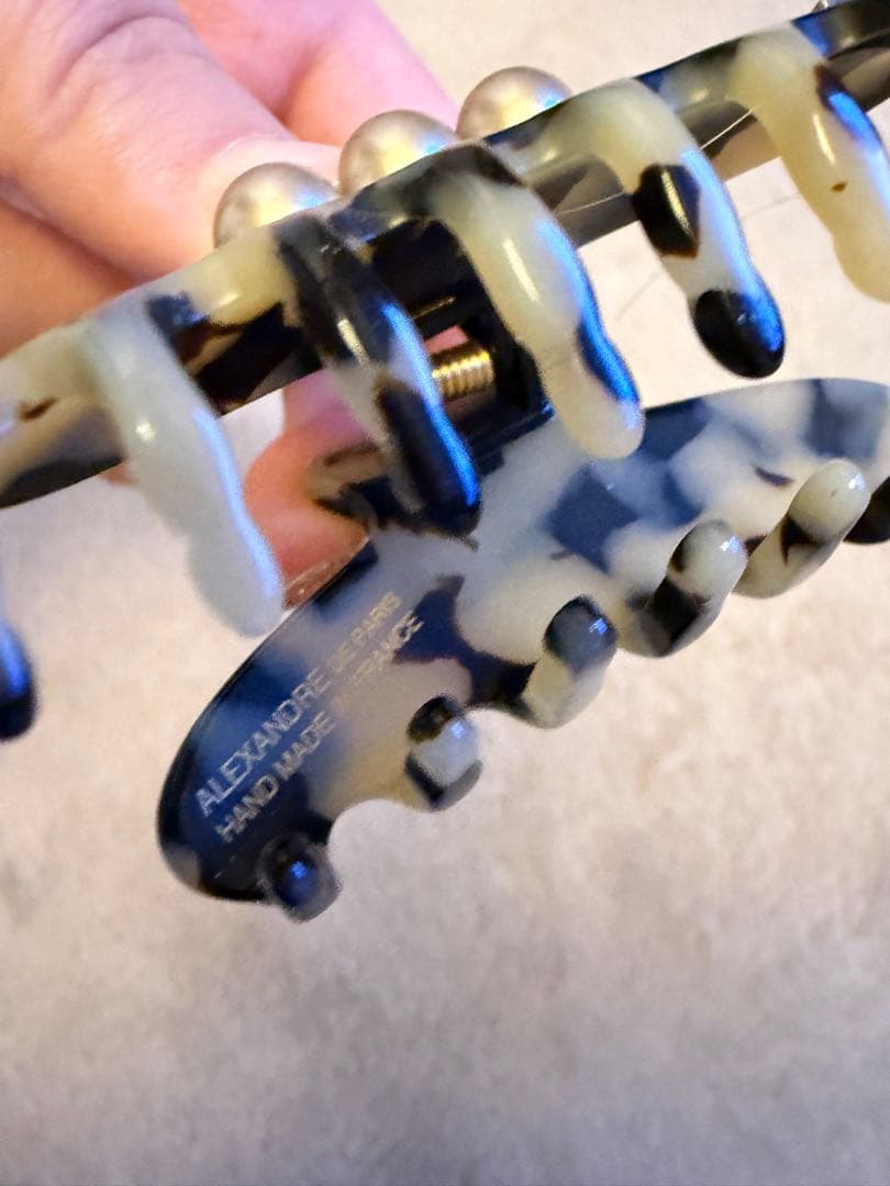 アレクサンドル ドゥ パリ ヘアクリップ（スモール）　パール　TOKYO