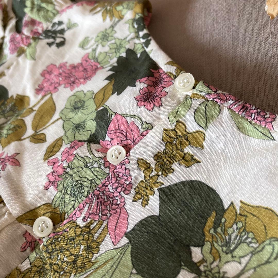 タグ付♡ボンポワン｜リネンコットン サンドレス✾リゾートワンピース140