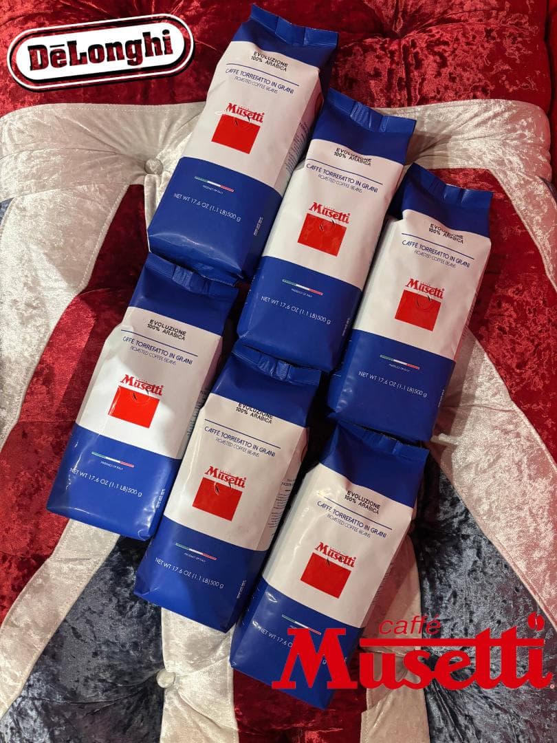 デロンギ　コーヒー豆　Musetti EVOLUZIONE 500g 6個セット