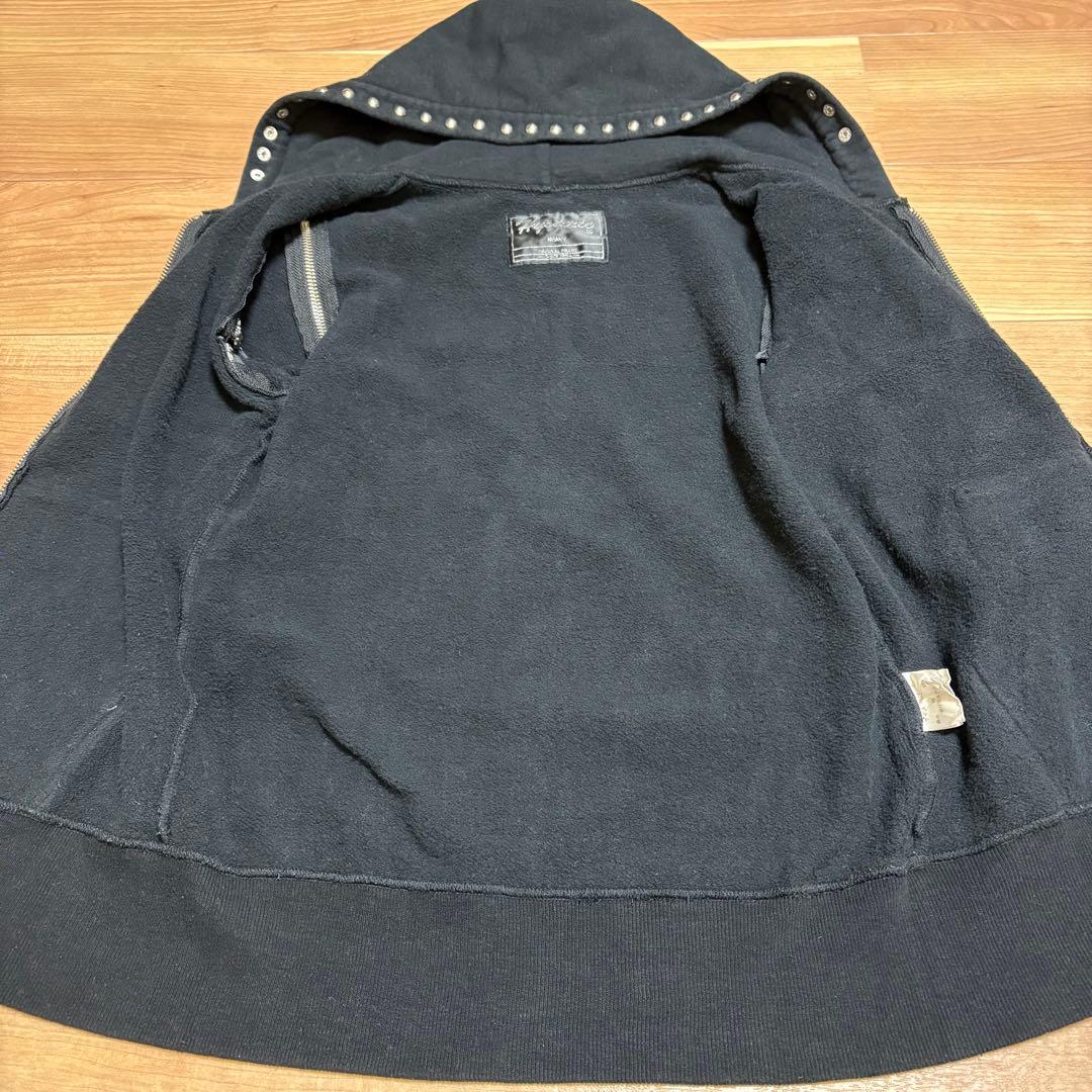 hysteric glamour スタッズ　ジップアップ2wayパーカー