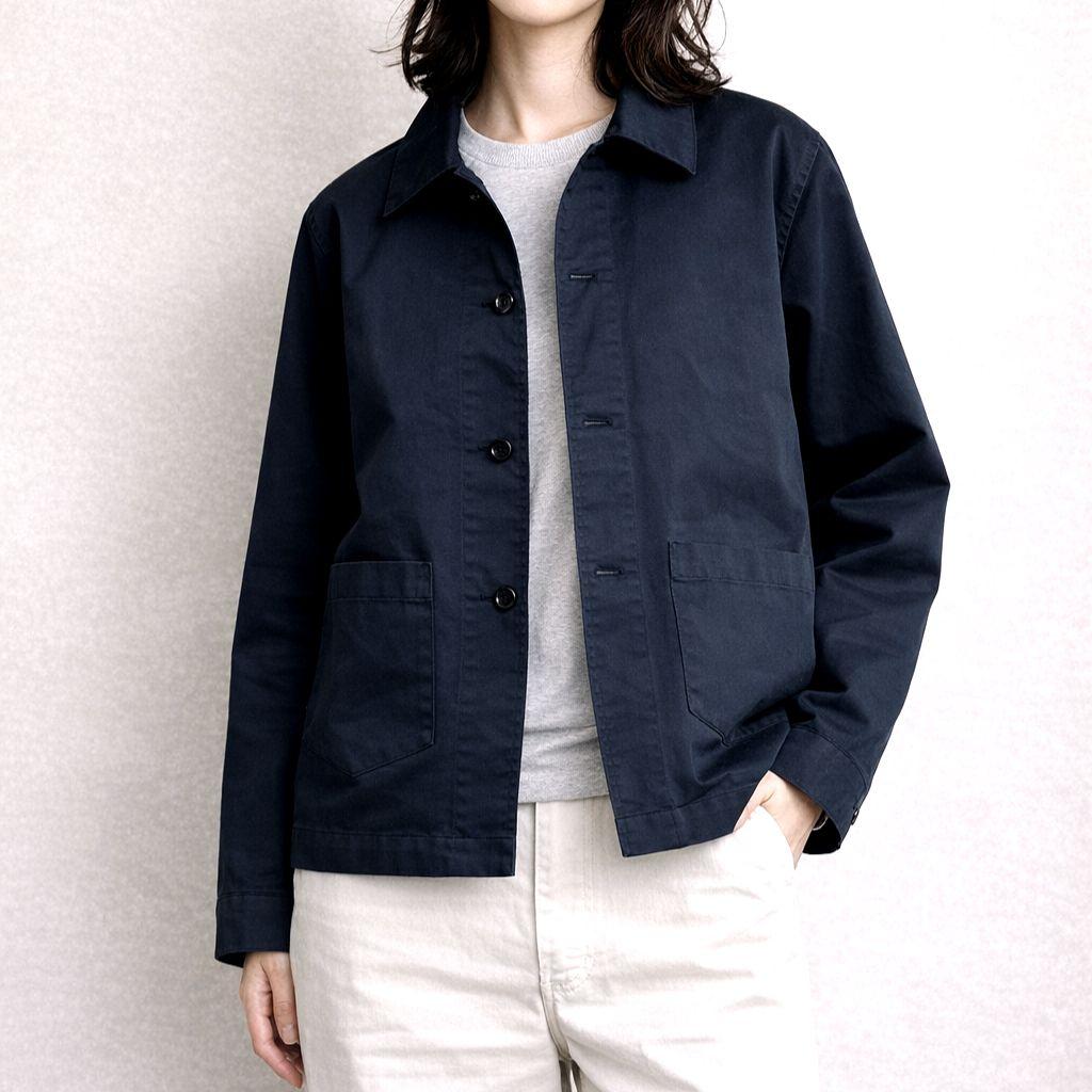 MHL.マーガレットハウエル【良品】カバーオール ワークジャケット 黒　L