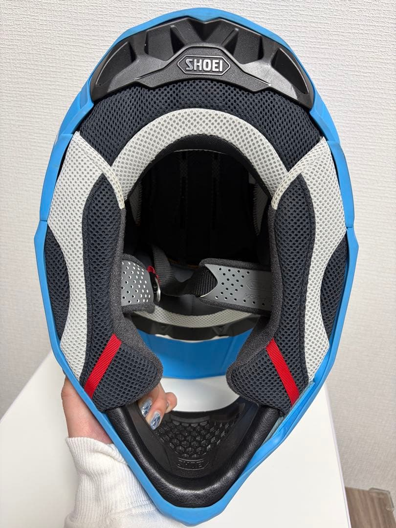 SHOEI オフロードヘルメット 青/白
