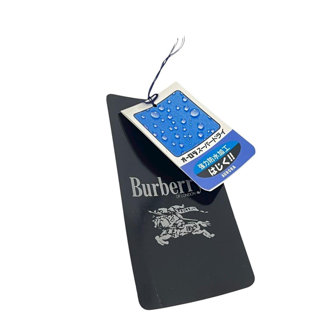 □未使用　タグ付　バーバリー ノバチェック柄　雨傘　折りたたみ傘 オーロラ