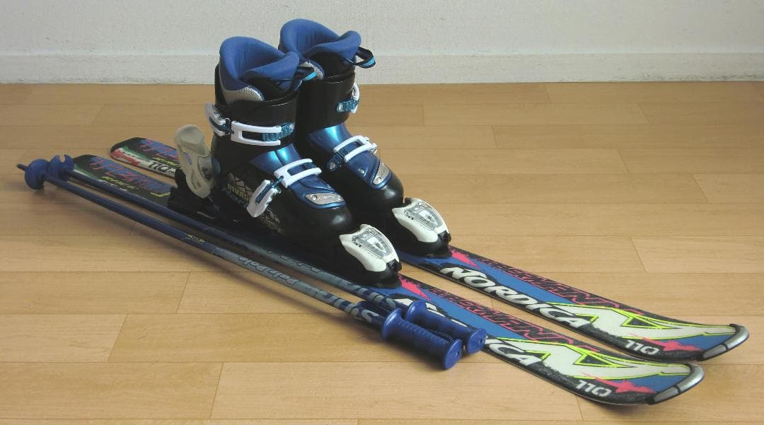 ■■送料無料■ノルディカ＋Hart■子供用スキーセット■110/21■WAX済■