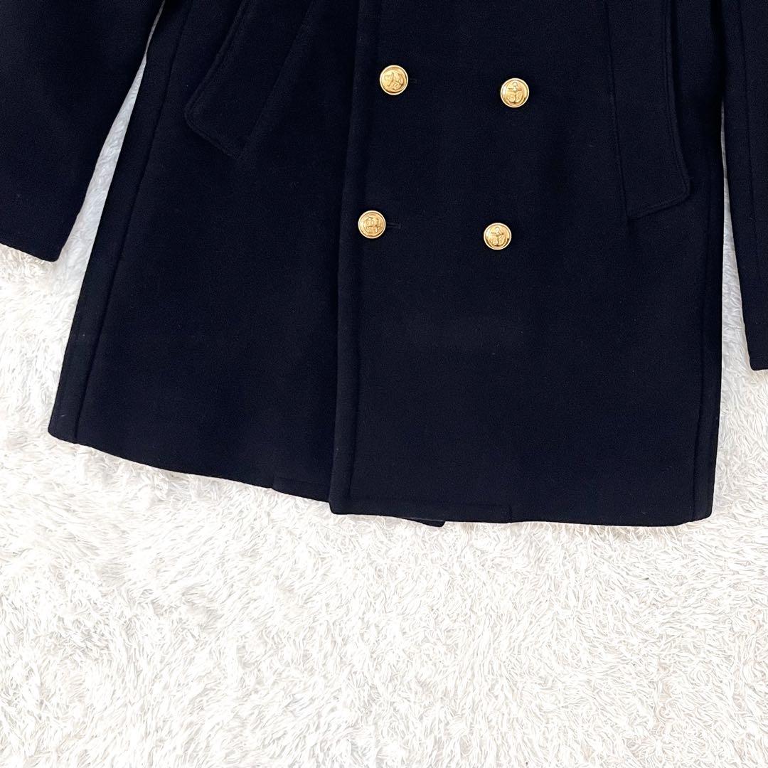 ドゥーズィエムクラス ウールメルトン Pコート キルティング 金ボタン 38
