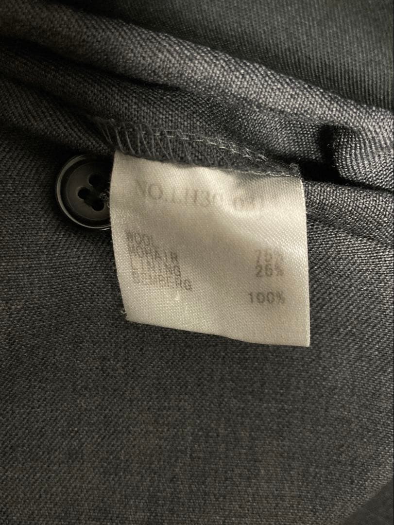 【LITHIUM HOMME】3ピースセットアップ2Bスーツ42モヘアウールXS