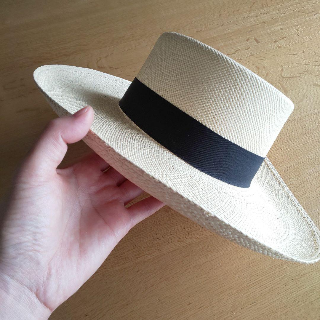 匿名 美品 ✴︎センシスタジオ カンカン帽 麦わら帽子 ストローハット