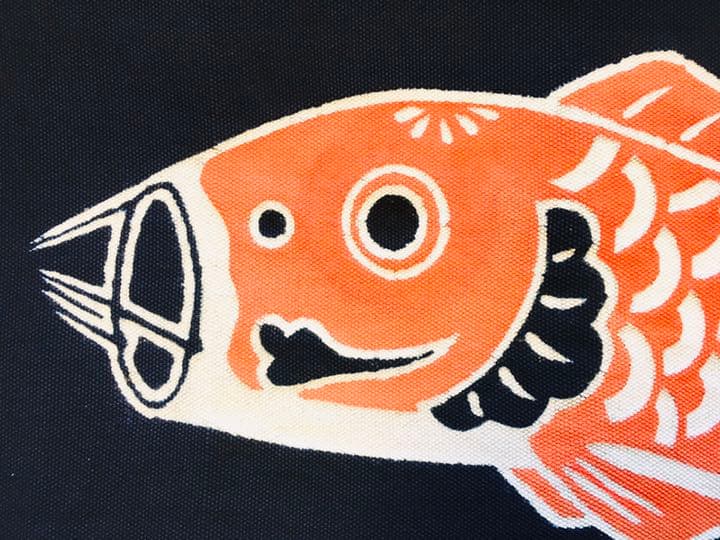 重要無形文化財　郡上本染 鯉のぼり 額縁　80×50cm ガラス入り　端午の節句