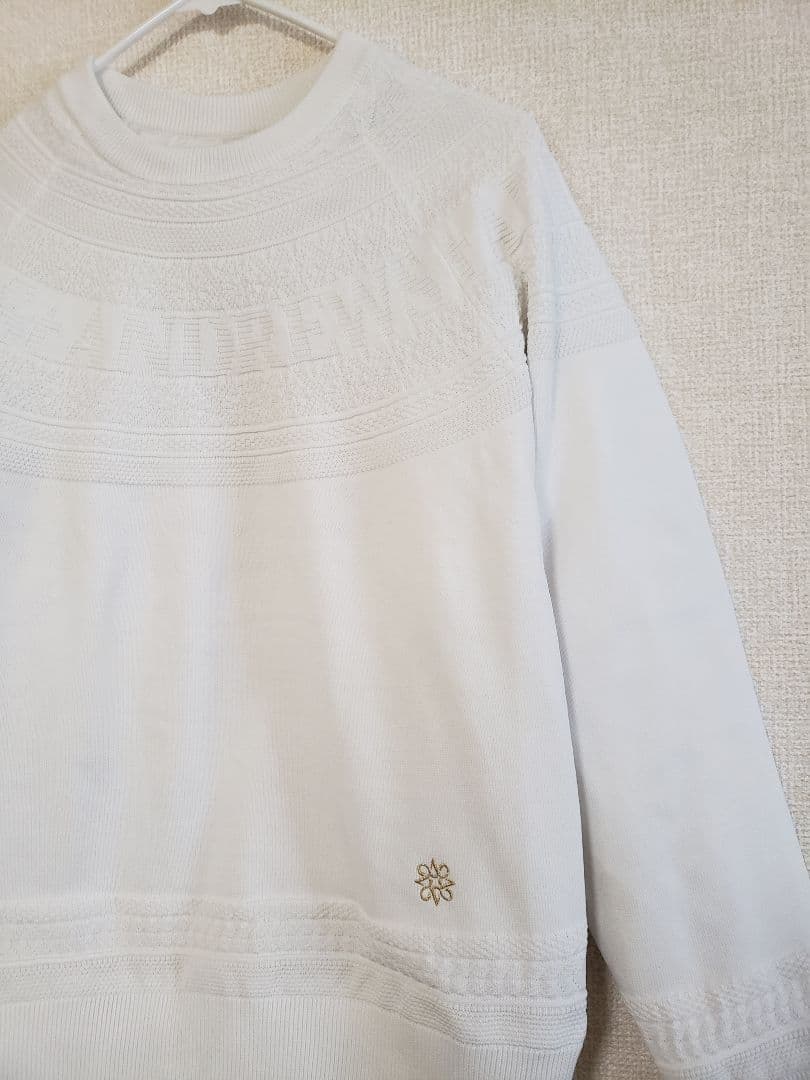 St Andrews ゴルフ ホワイト プルオーバーセーターM