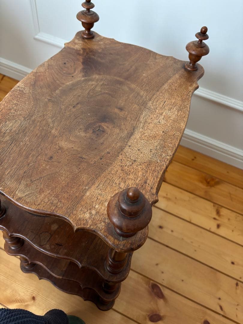 フランスアンティーク クラシック4段木製シェルフ