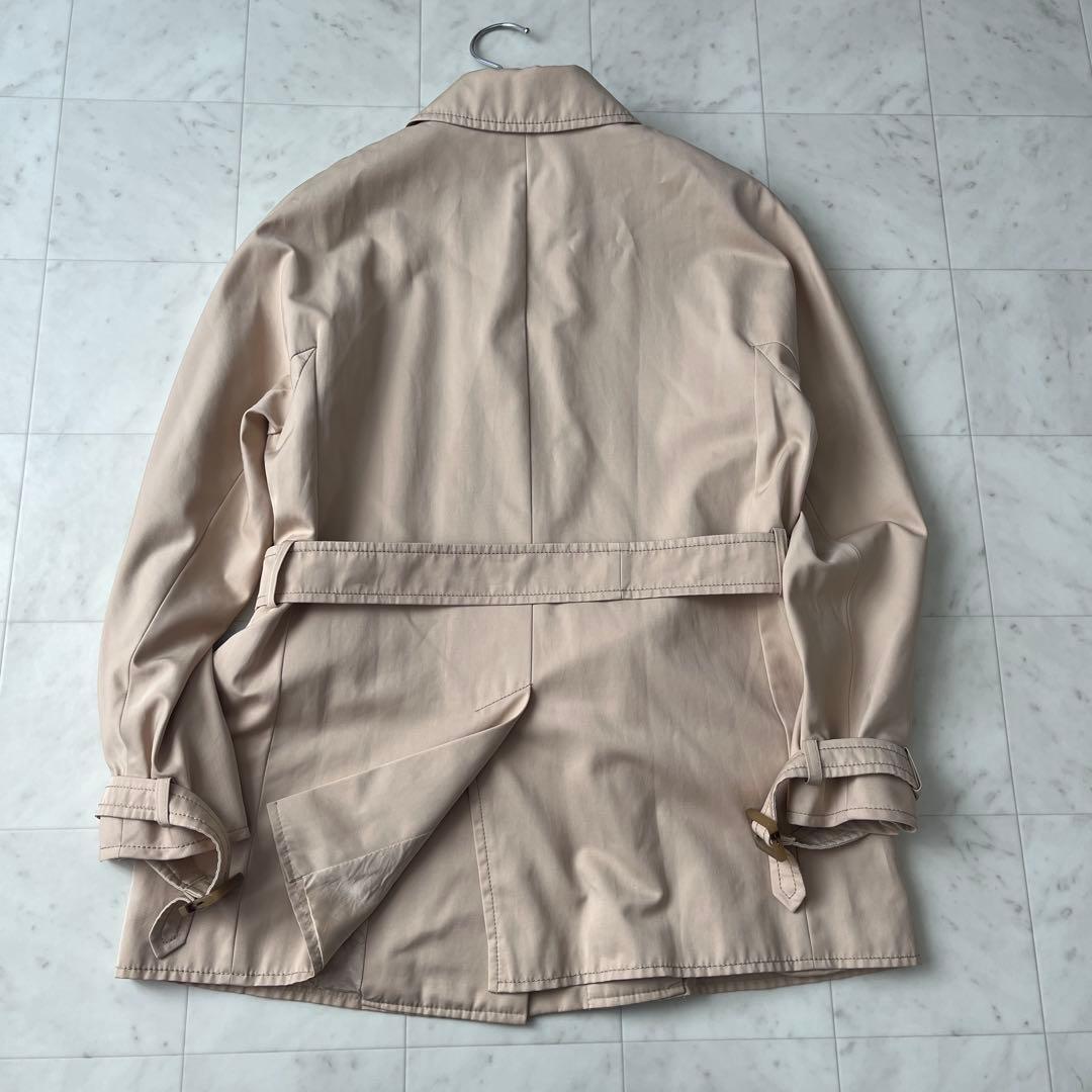 美品♡マックスマーラ ハーフトレンチコート ステンカラー ベルト ベージュ 38