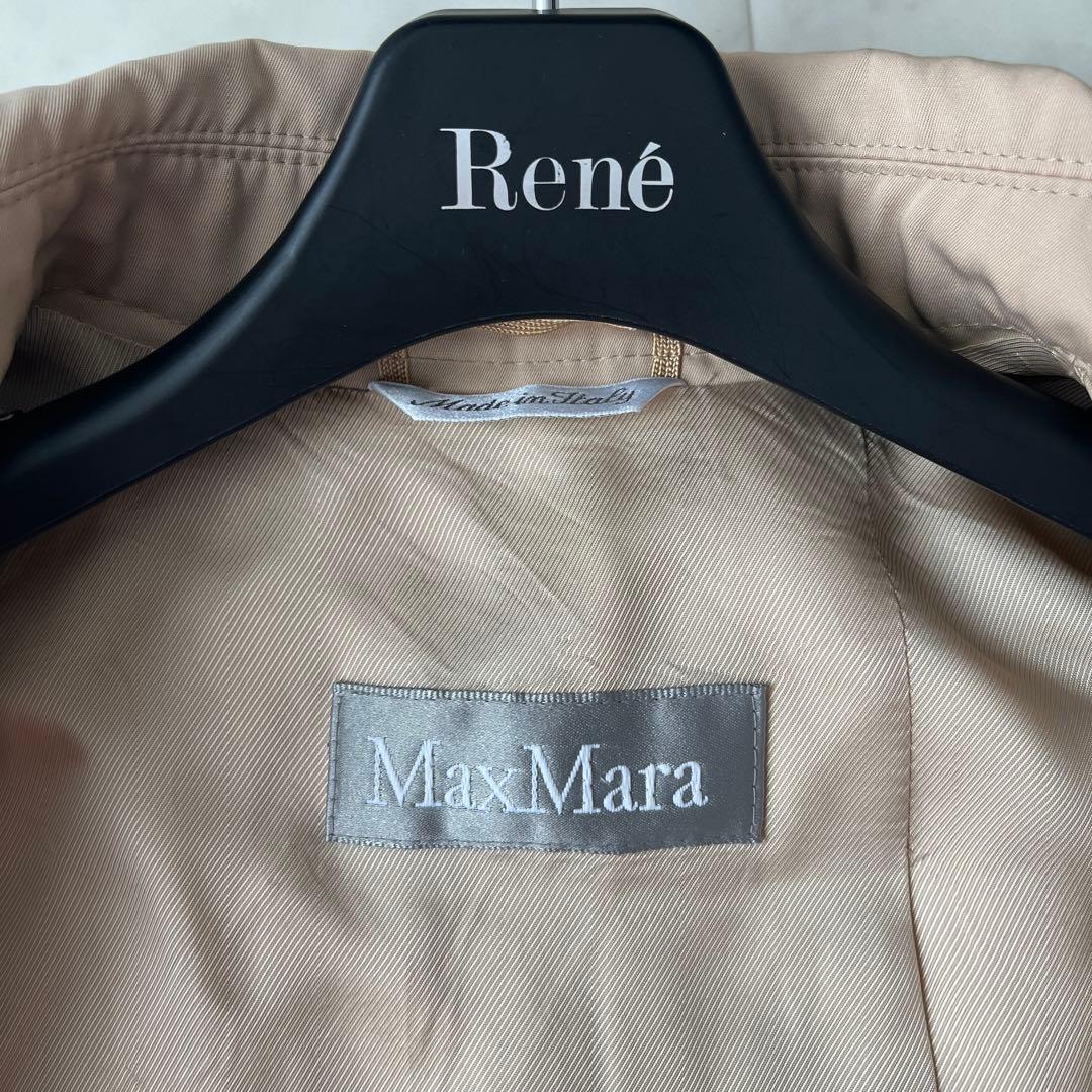 美品♡マックスマーラ ハーフトレンチコート ステンカラー ベルト ベージュ 38