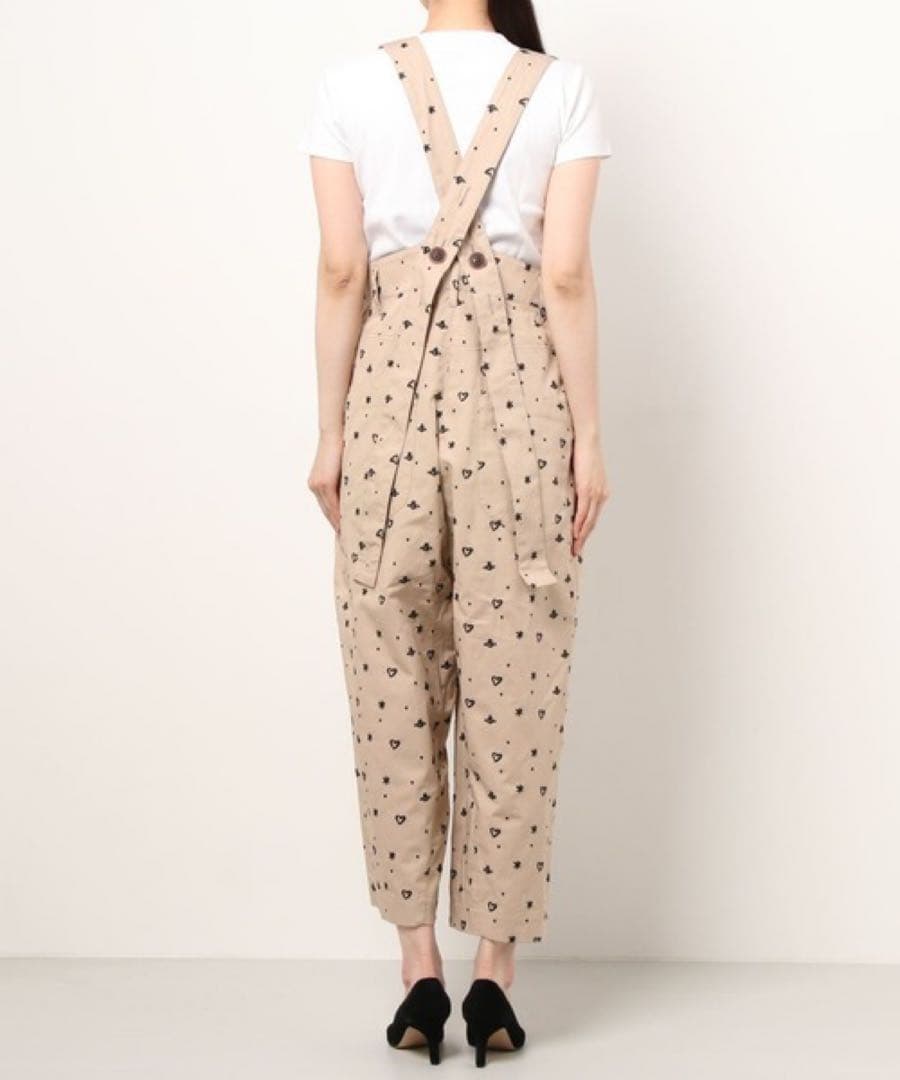 完売 オーブ刺繍 ヴィヴィアンウエストウッド サスペンダー パンツ 総柄