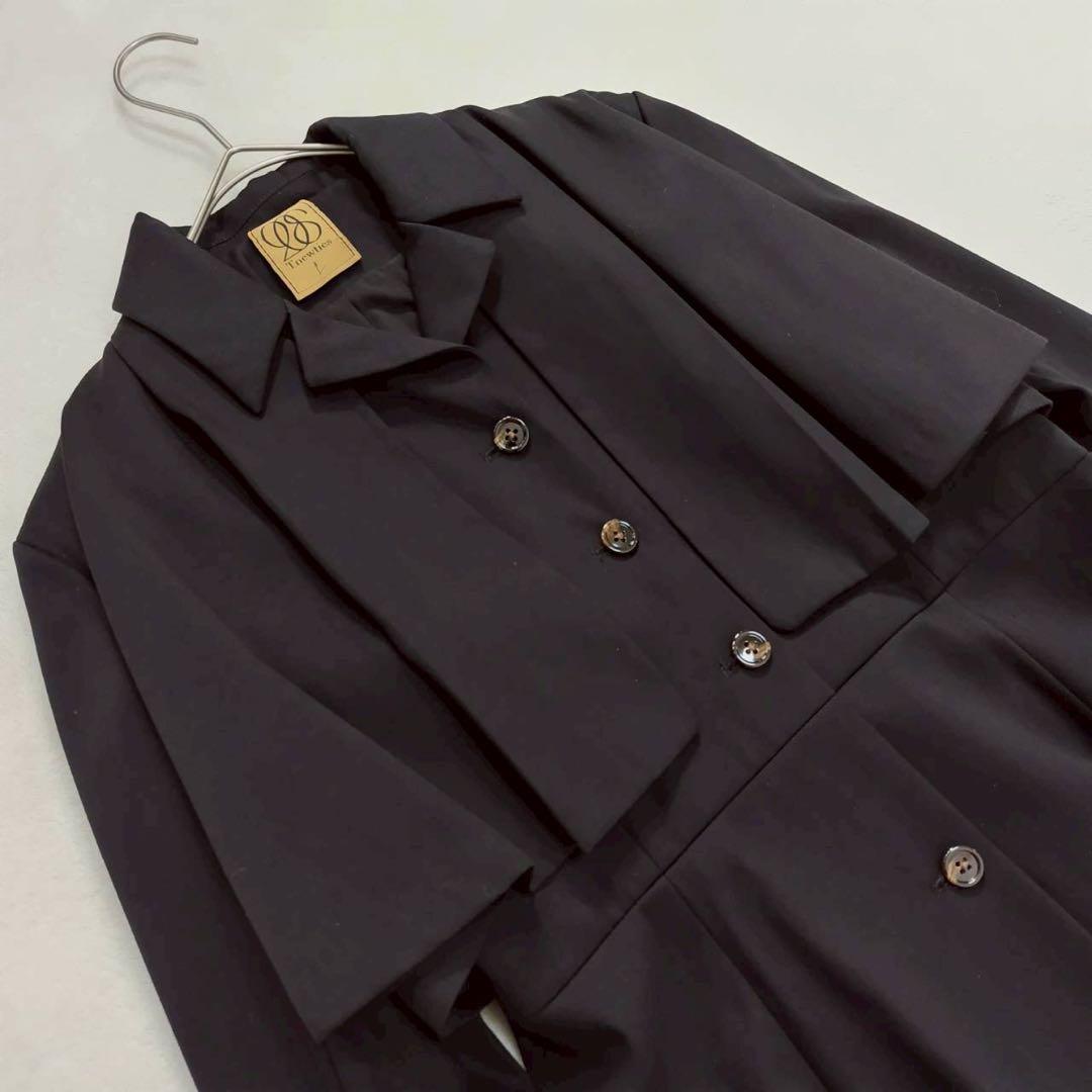 美品 tnewties 賞金100万円 ロングコート ワンピース L インバネ