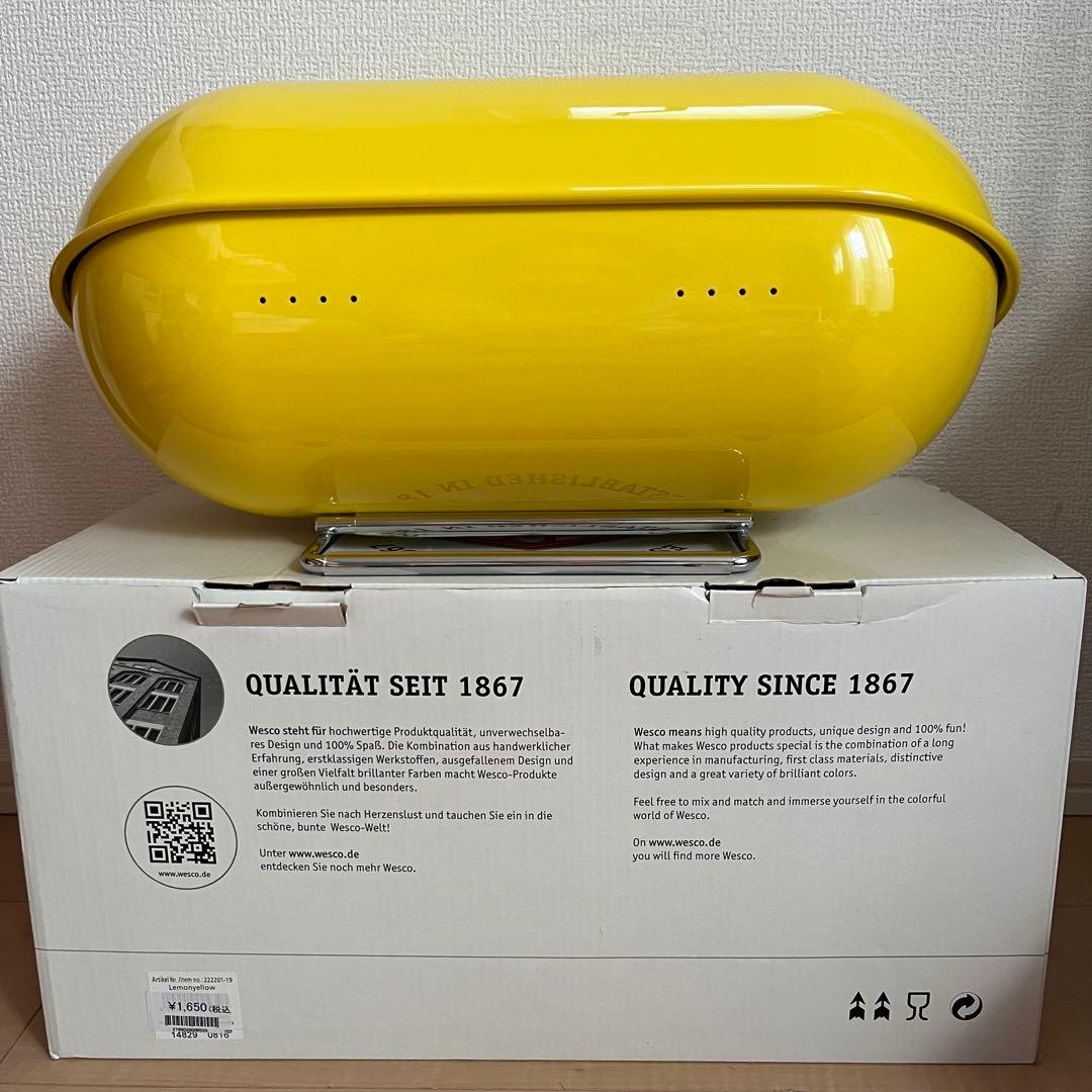 新品【WESCO (ウェスコ) ブレッドボックス】 イエロー BREADBOY
