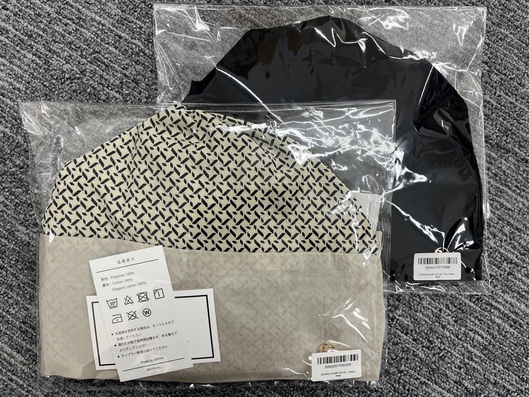 バレン BARENスカーフハット 新品　黒　L