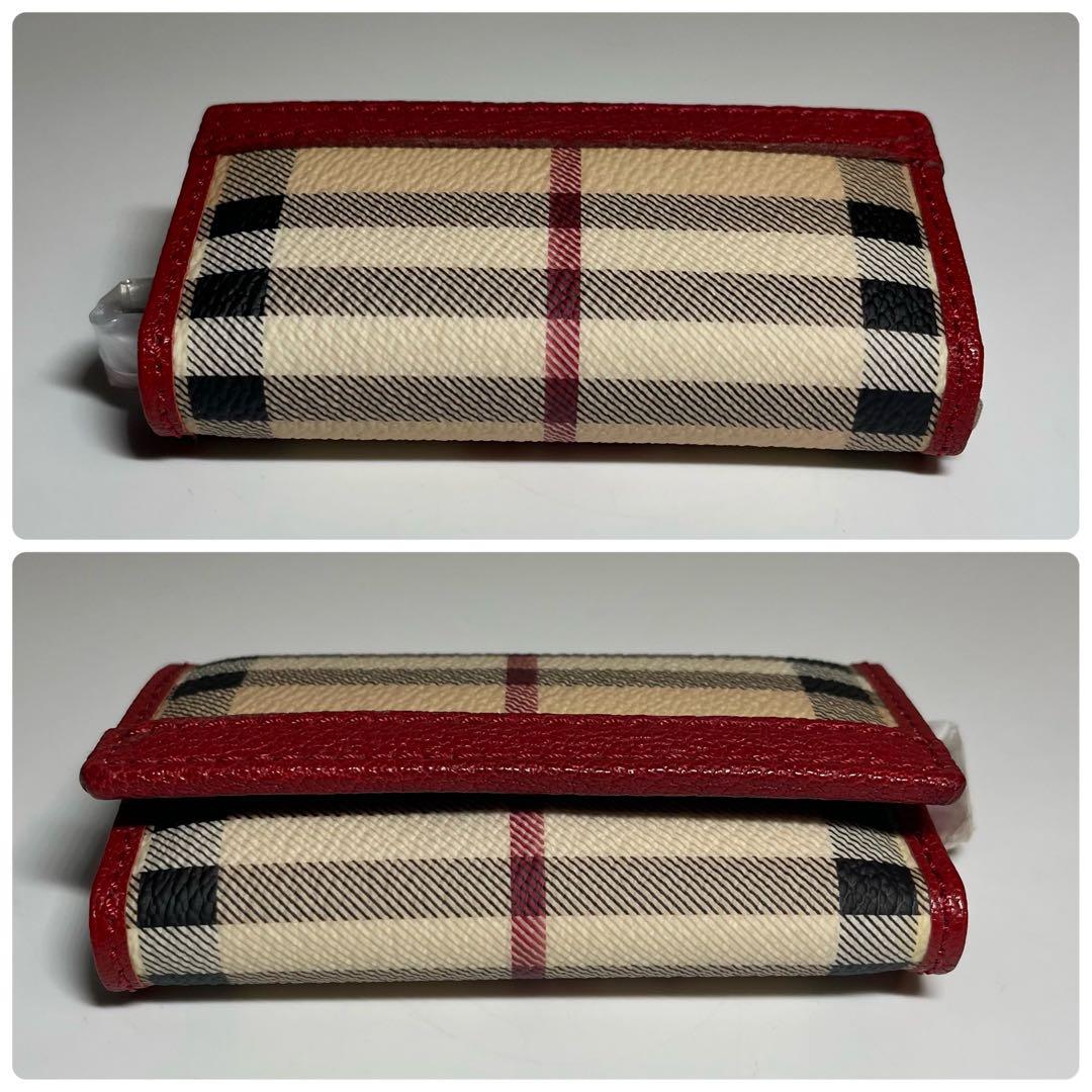 【専用】バーバリー　４連キーケース　ホースロゴ　ノバチェック　レッド