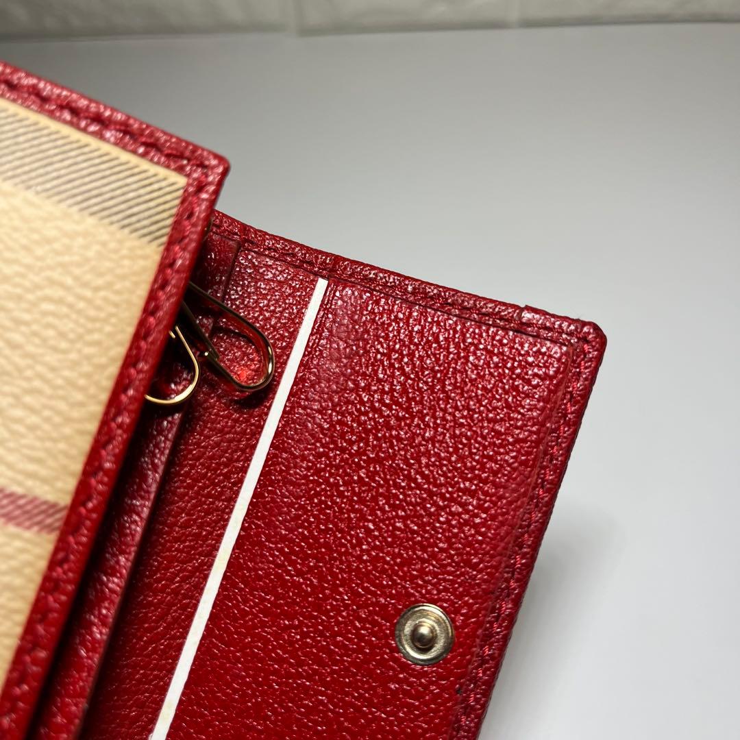 【専用】バーバリー　４連キーケース　ホースロゴ　ノバチェック　レッド