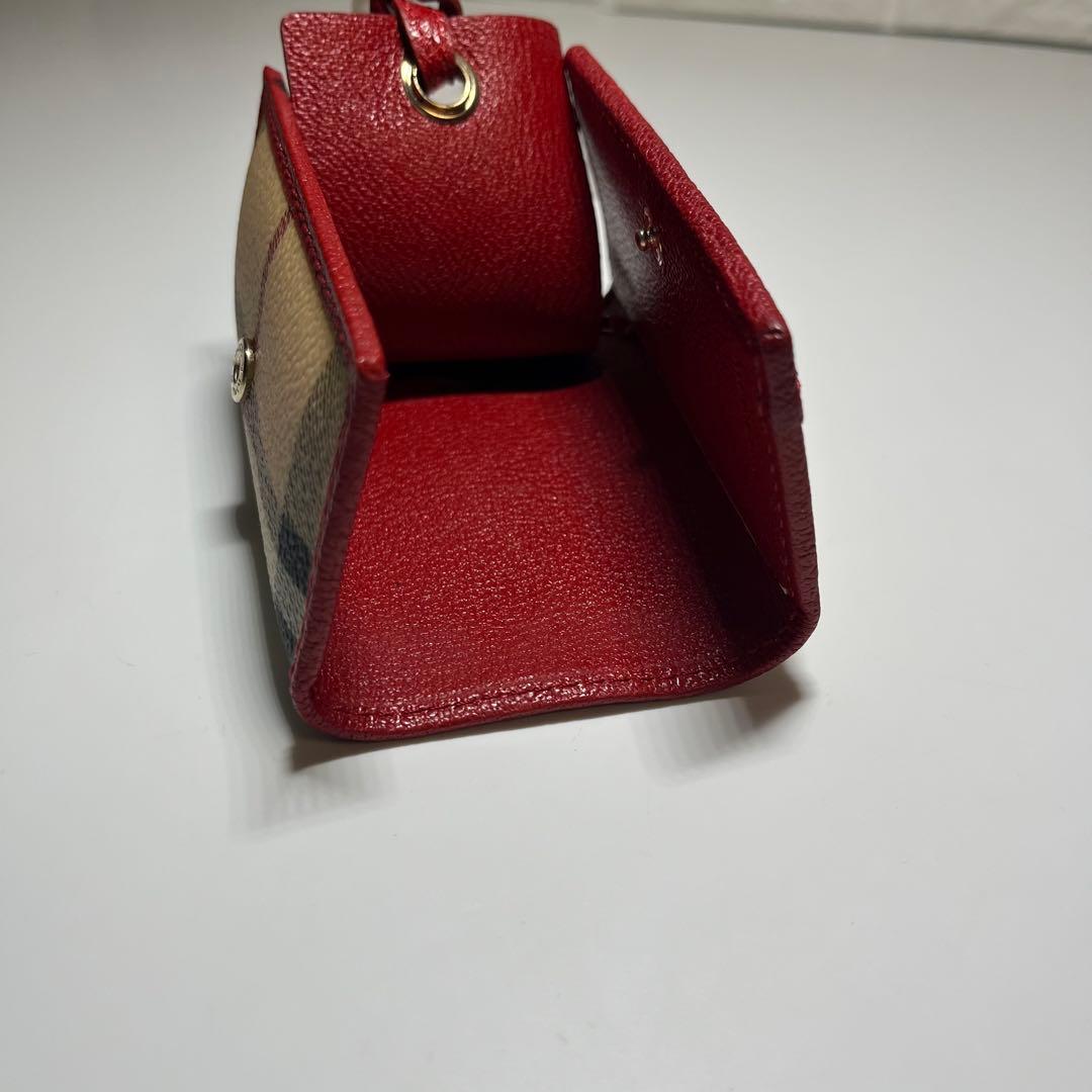 【専用】バーバリー　４連キーケース　ホースロゴ　ノバチェック　レッド